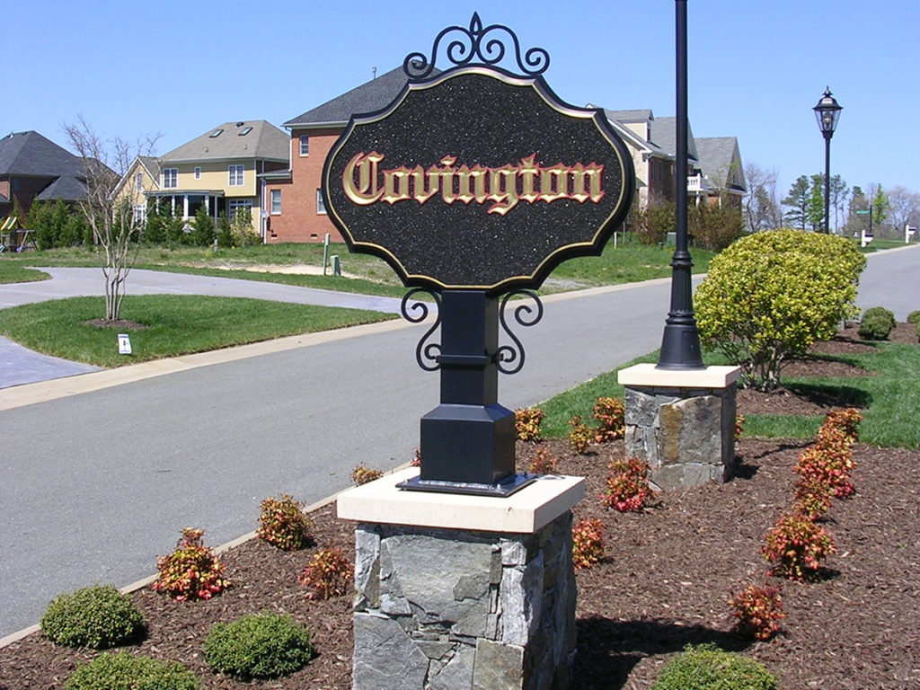Covington Entrance Landscape Architecture & Signage Design