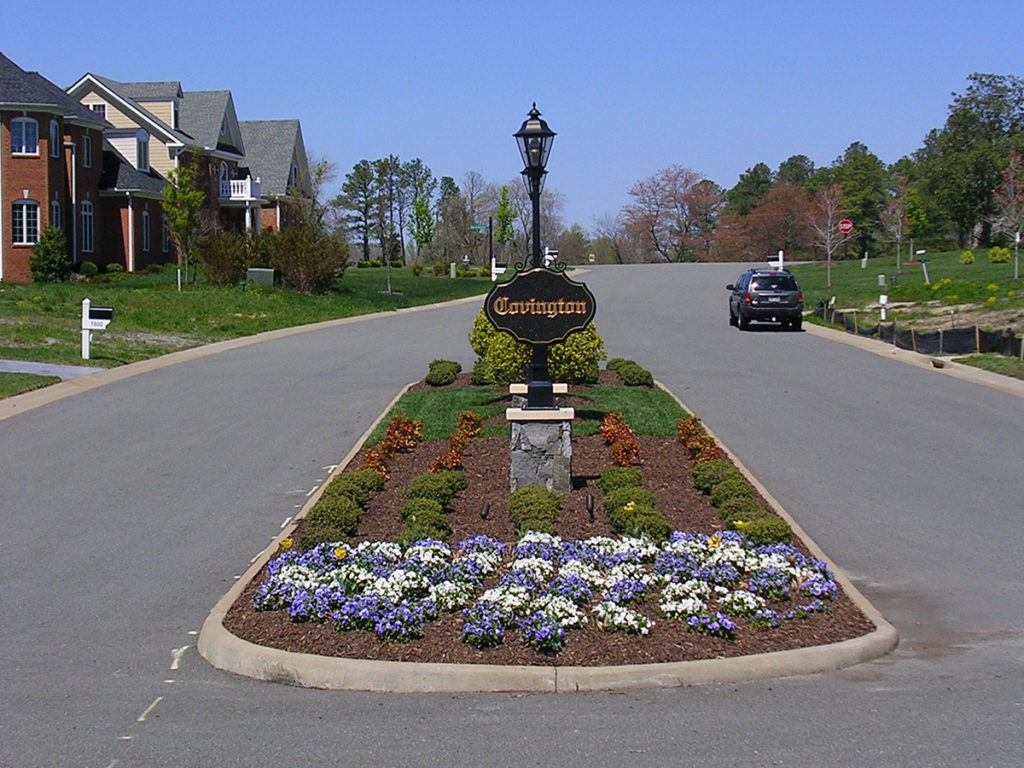 Covington Entrance Landscape Architecture & Signage Design